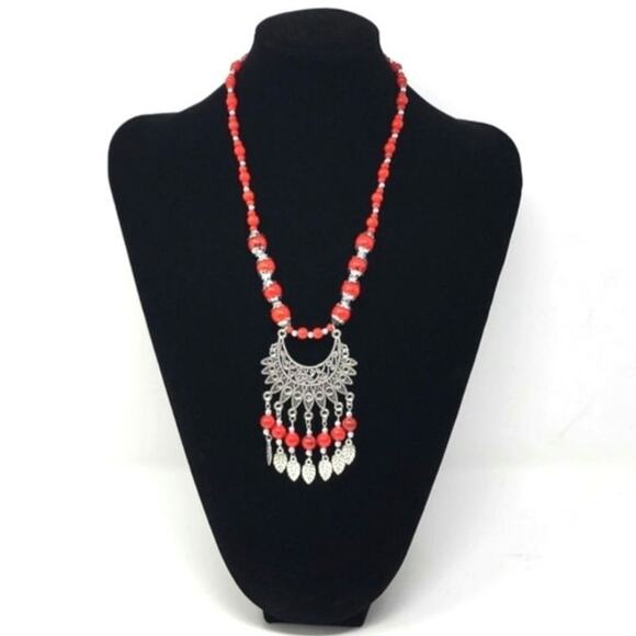 Beaded Half Mandala Necklace - Picture 4 of 5